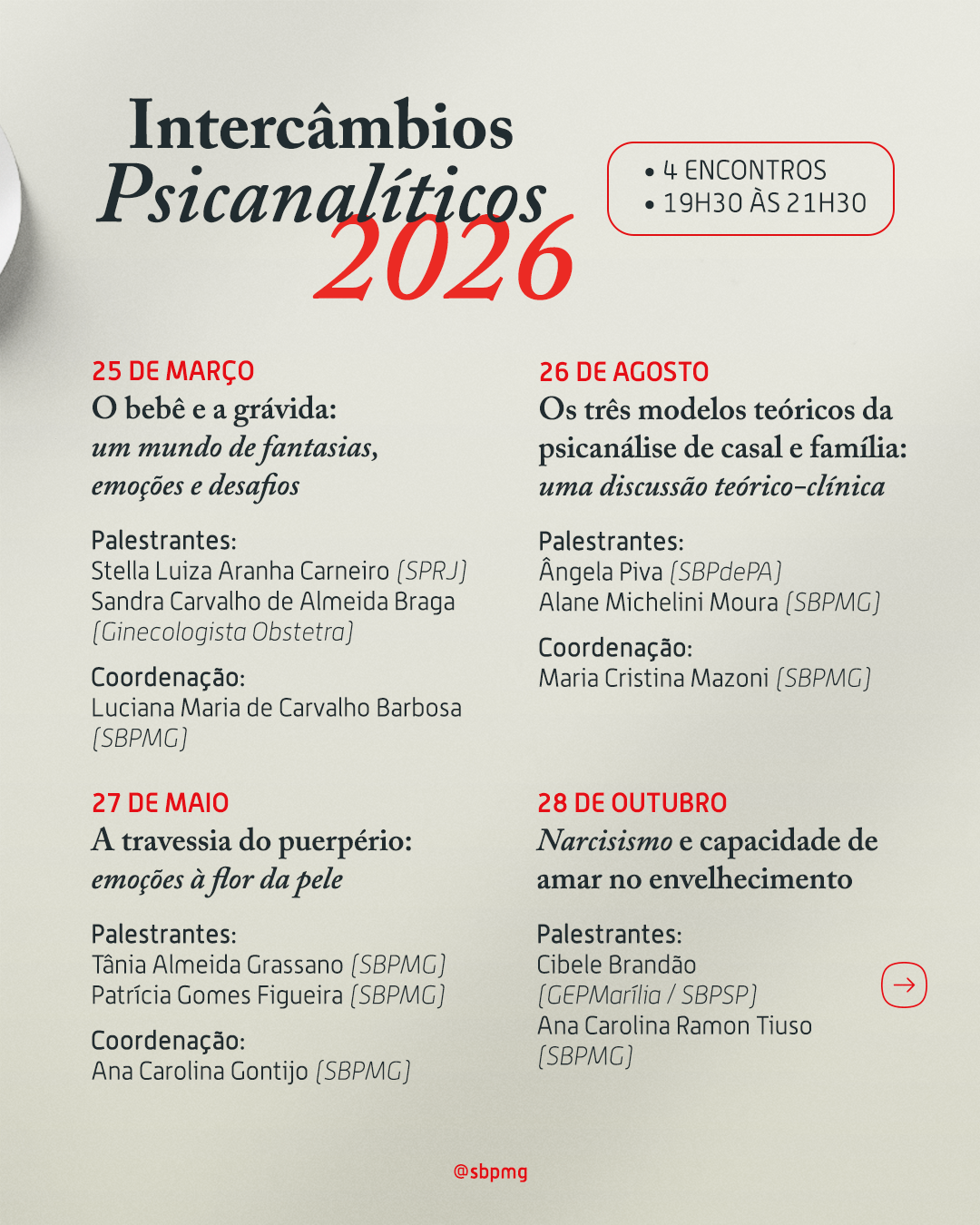 Intercâmbio Psicanalítico 2026 - Imagem 2