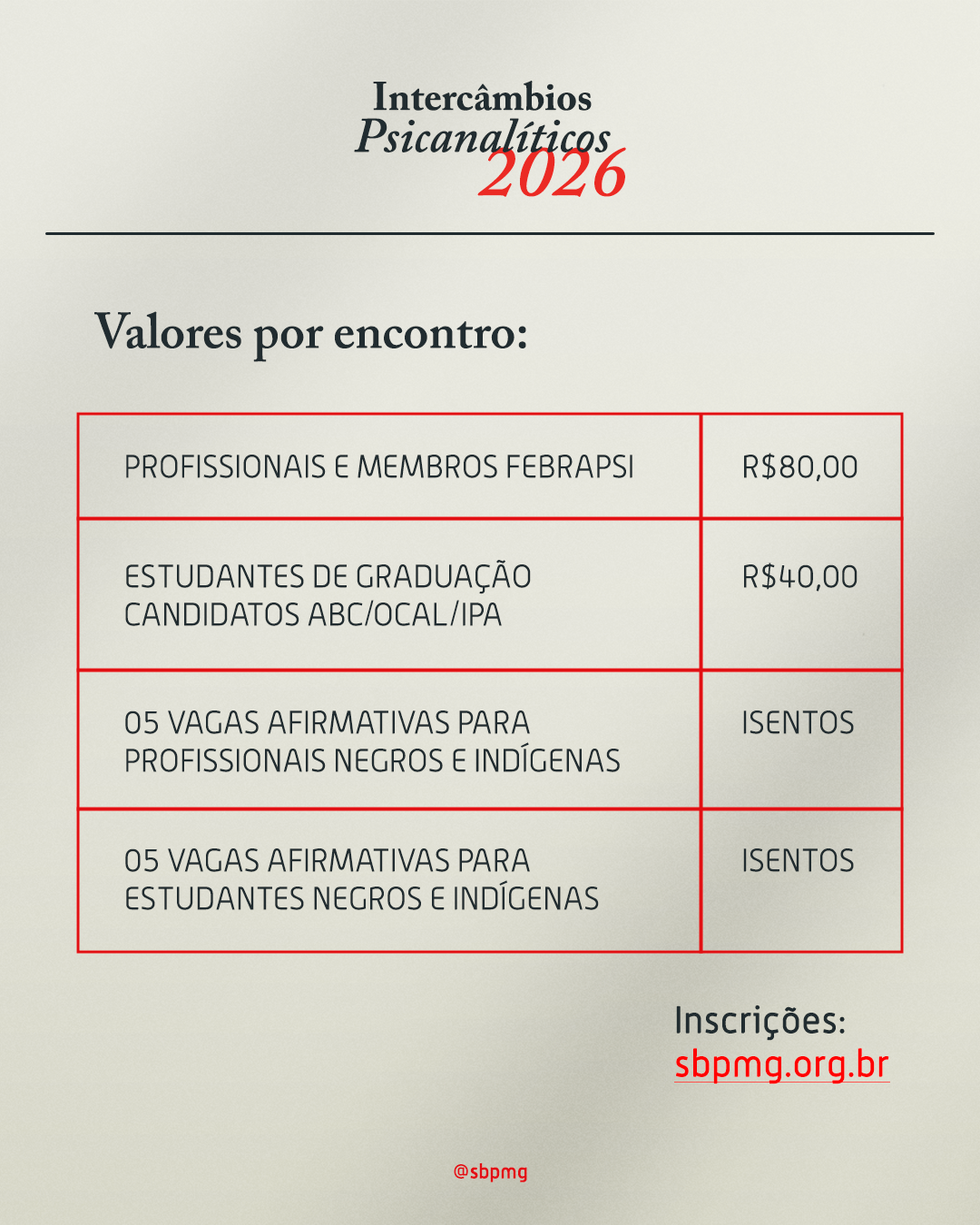 Intercâmbio Psicanalítico 2026 - Imagem 3